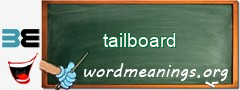 WordMeaning blackboard for tailboard